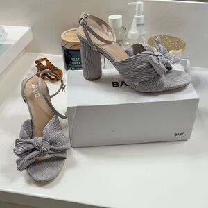 Gray Women's Heeled Sandals